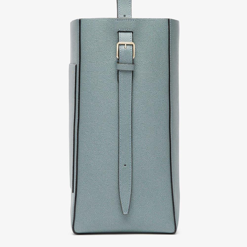 Valextra Borsa a secchiello da Donna in Pelle Azzurra | Valextra Soft Affare Del Giorno
