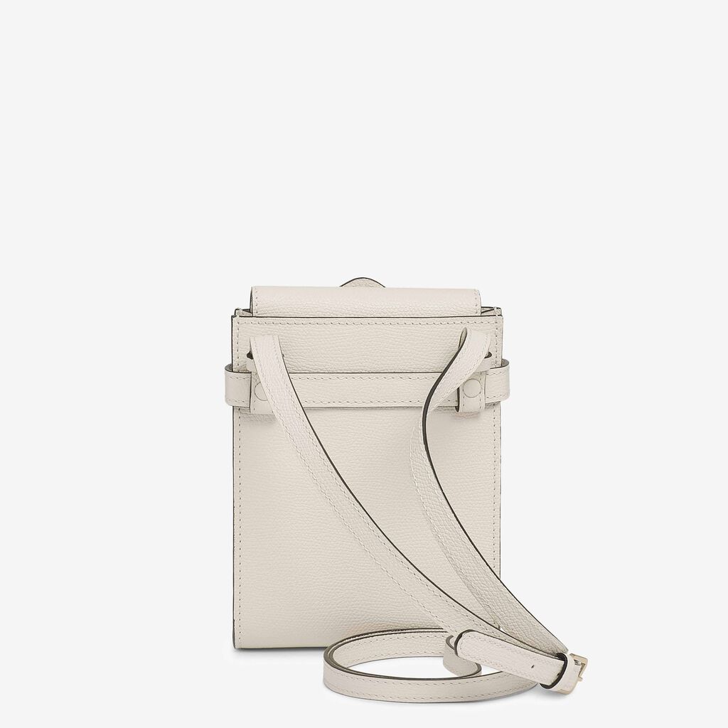 Valextra Borsa a tracolla Micro in Pelle Bianca | Valextra Brera Prezzo Ridotto