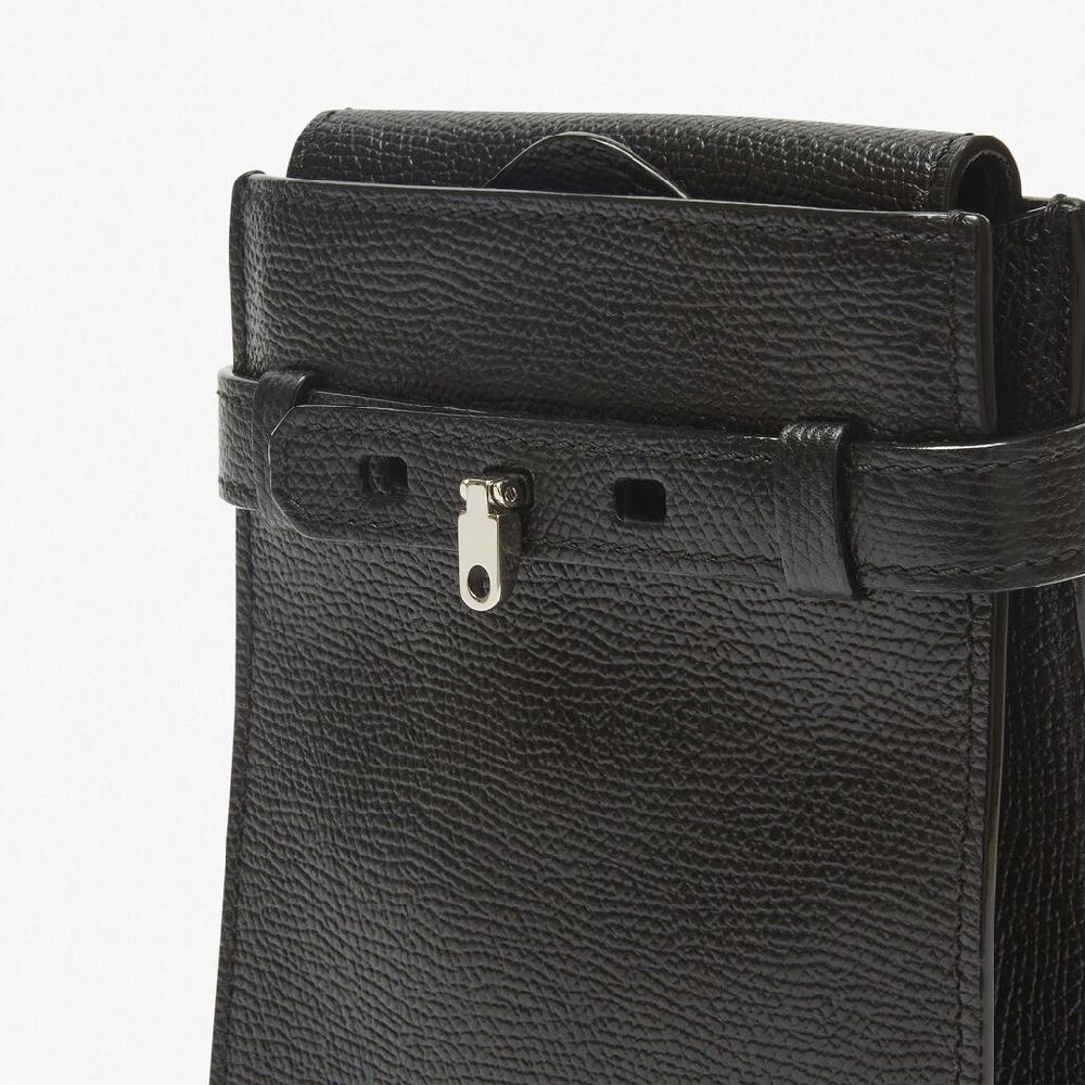 Valextra Borsa a tracolla slim Micro in Pelle Nera | Valextra Brera Sottocosto