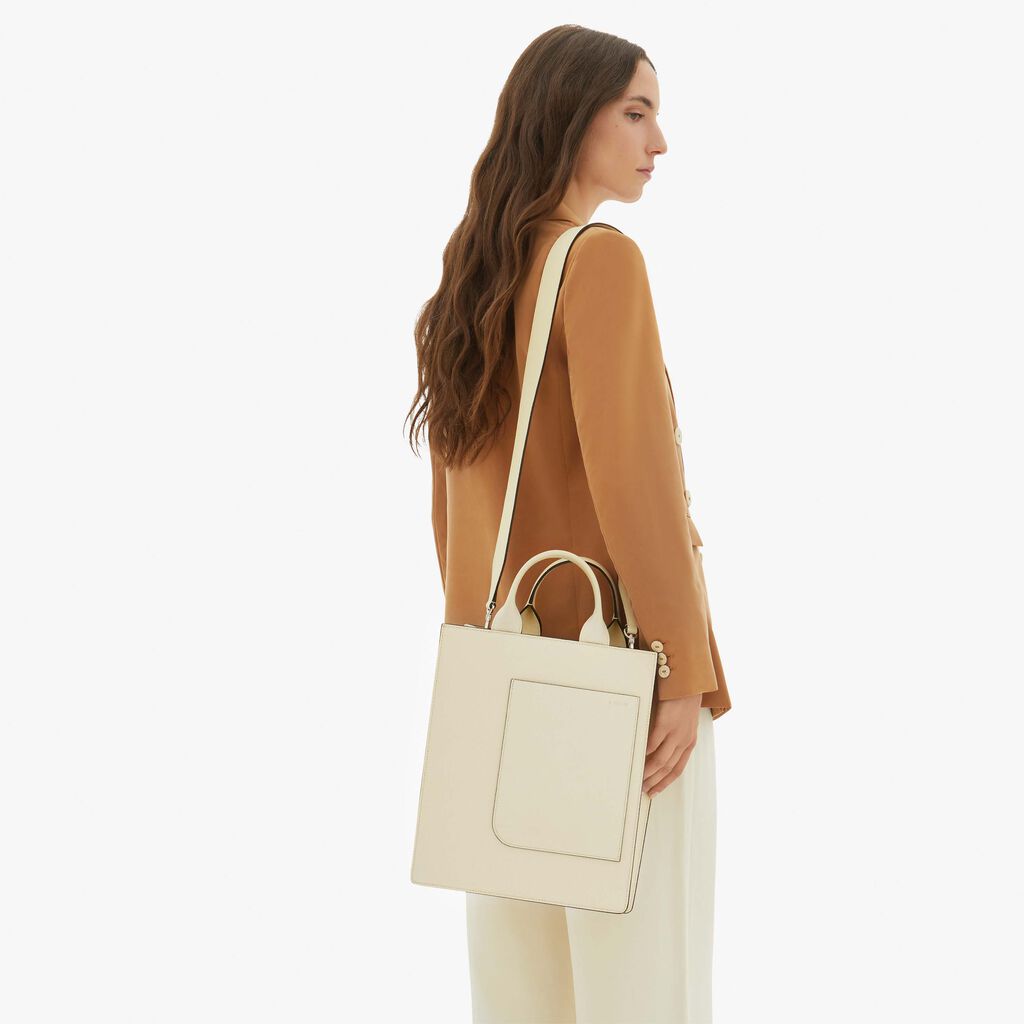 Valextra Tote bag Mini in Pelle Bianca | Valextra Boxy Novità