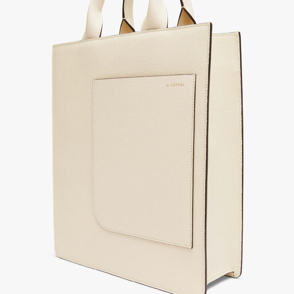 Valextra Tote bag Mini in Pelle Bianca | Valextra Boxy Novità