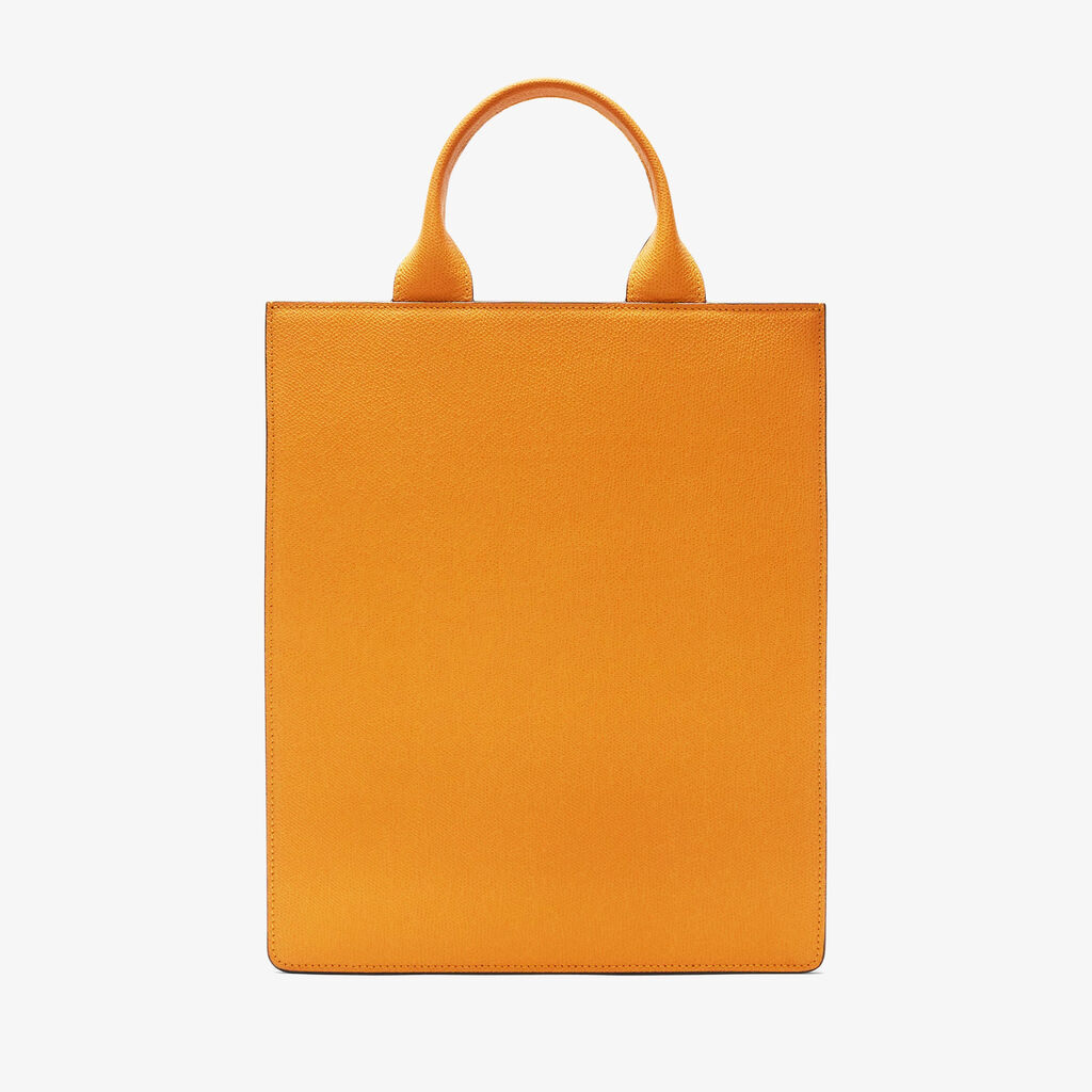 Valextra Borsetta Tote Mini versatile in Pelle Gialla | Valextra Boxy Presa