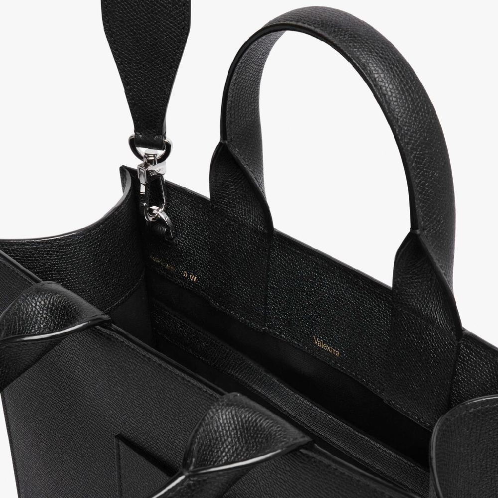 Valextra Borsa a mano da Donna di Lusso in Pelle Nera | Valextra Boxy Sconto