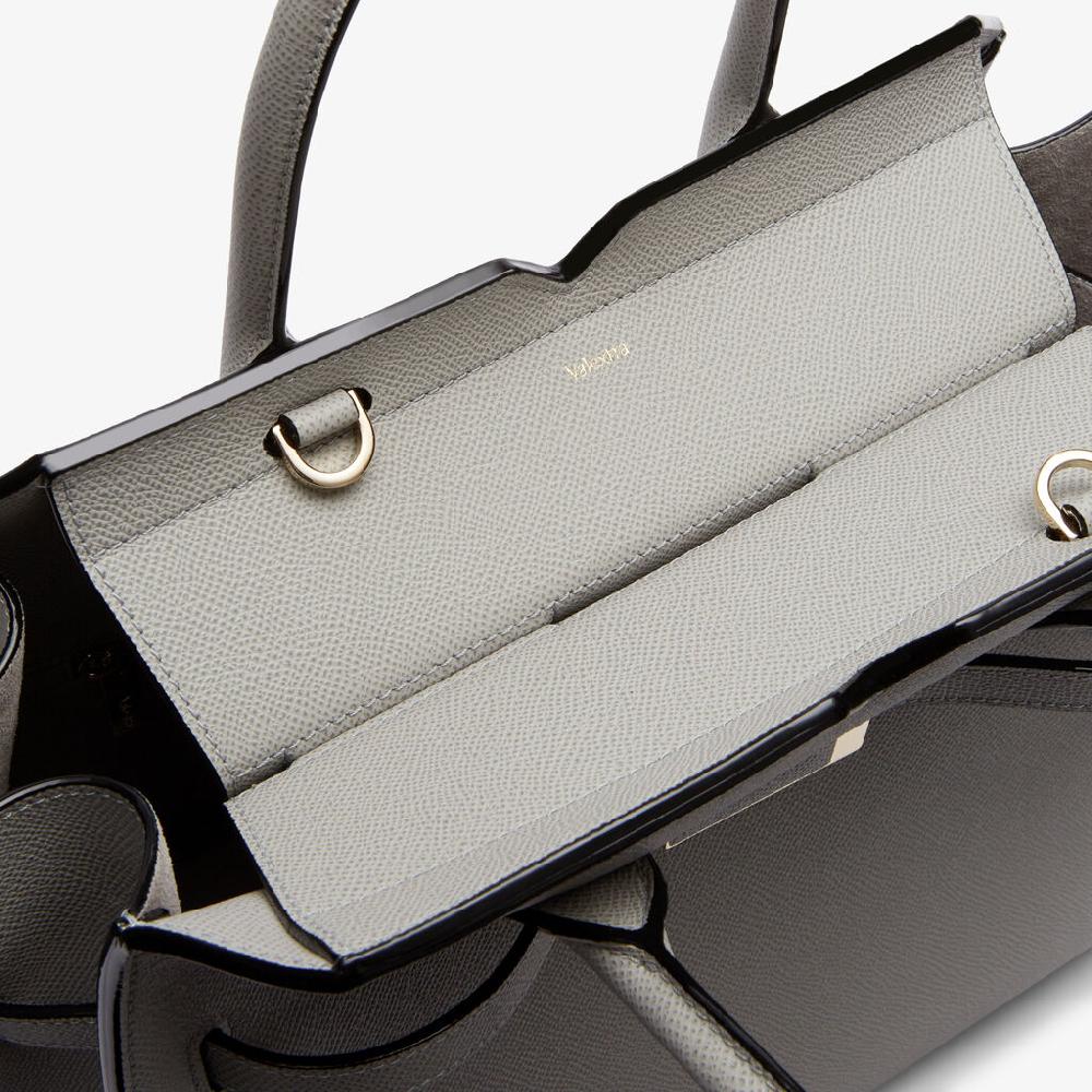 Valextra Borsa a due manici Donna di Lusso in Pelle Grigia chiara | Valextra Offerta