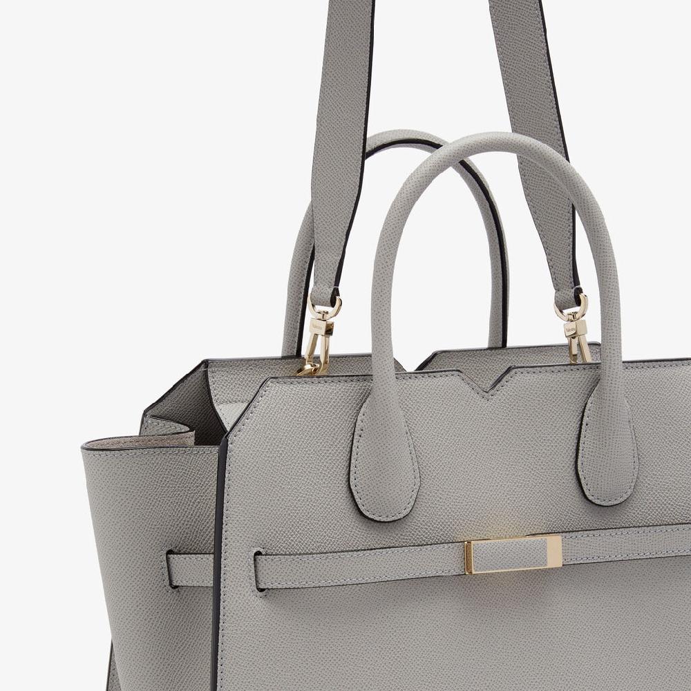 Valextra Borsa a due manici Donna di Lusso in Pelle Grigia chiara | Valextra Offerta