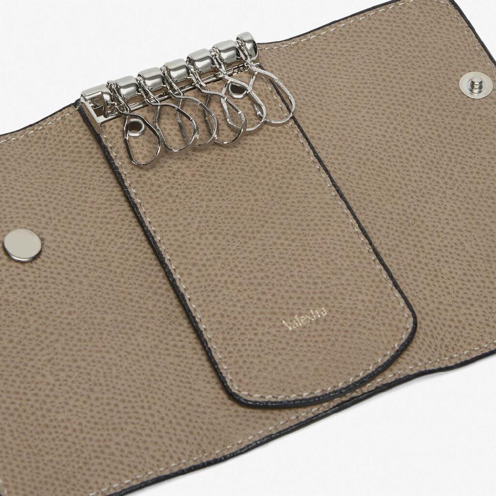 Valextra Portachiavi in Pelle Marrone Tortora | Valextra Economico