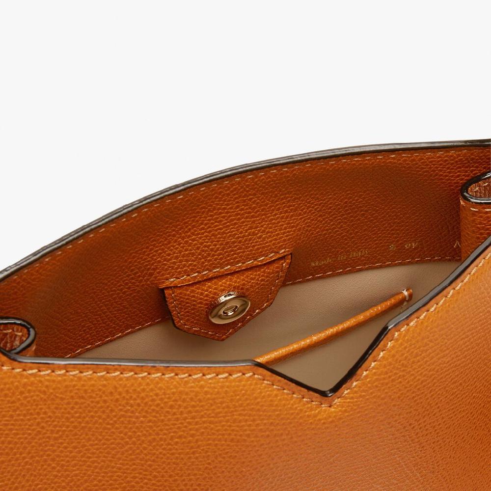 Valextra Borsa a spalla Mini in Pelle Marrone | Valextra Hobo Saldi
