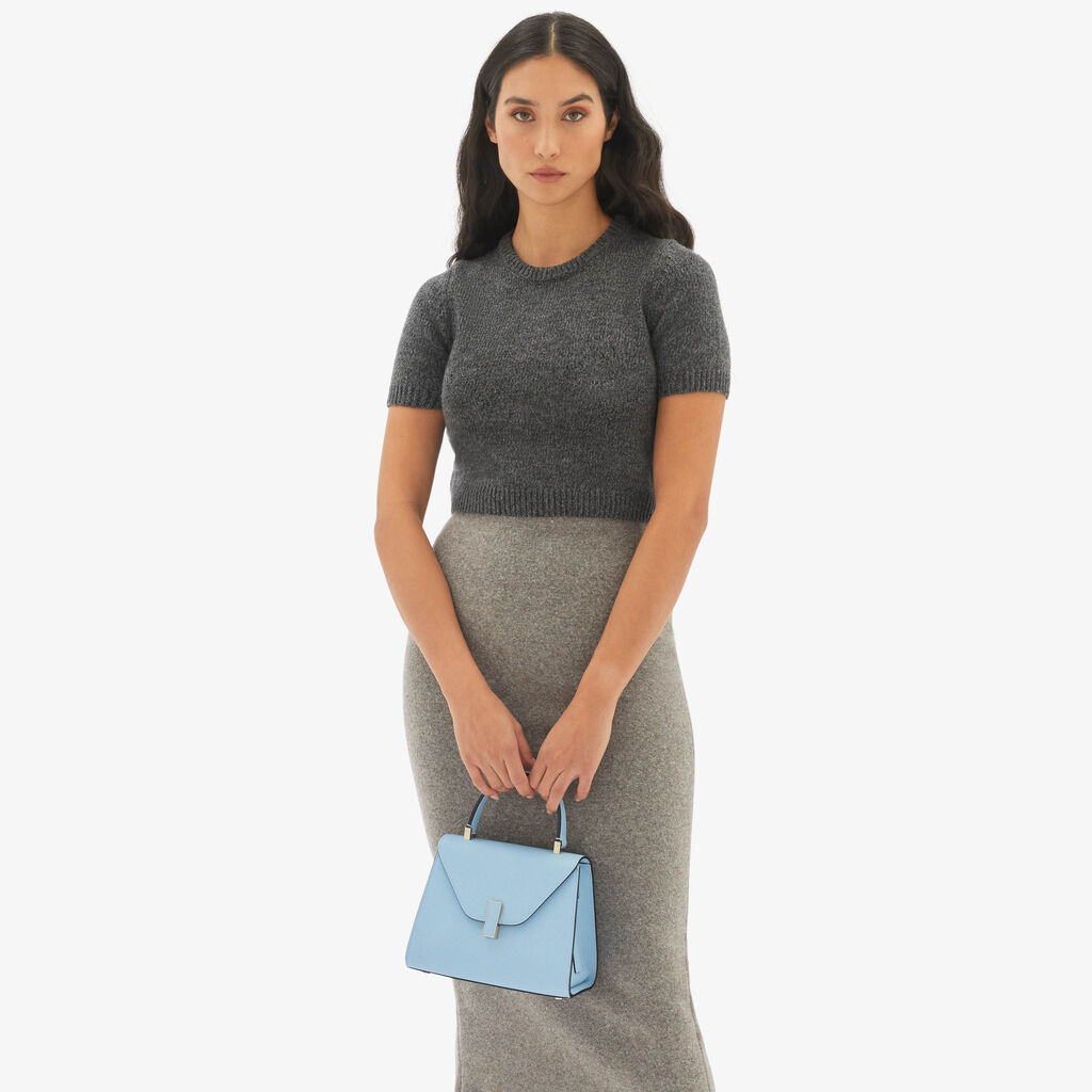 Valextra Borsa a mano da Donna Mini in Pelle Blu | Valextra Iside Offerte