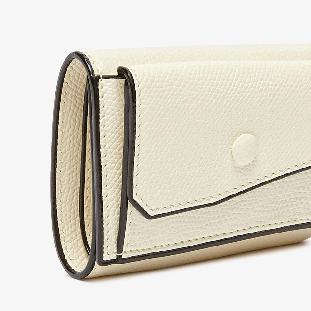 Valextra Portafoglio compatto Bifold in Pelle Bianca | Valextra Qualità