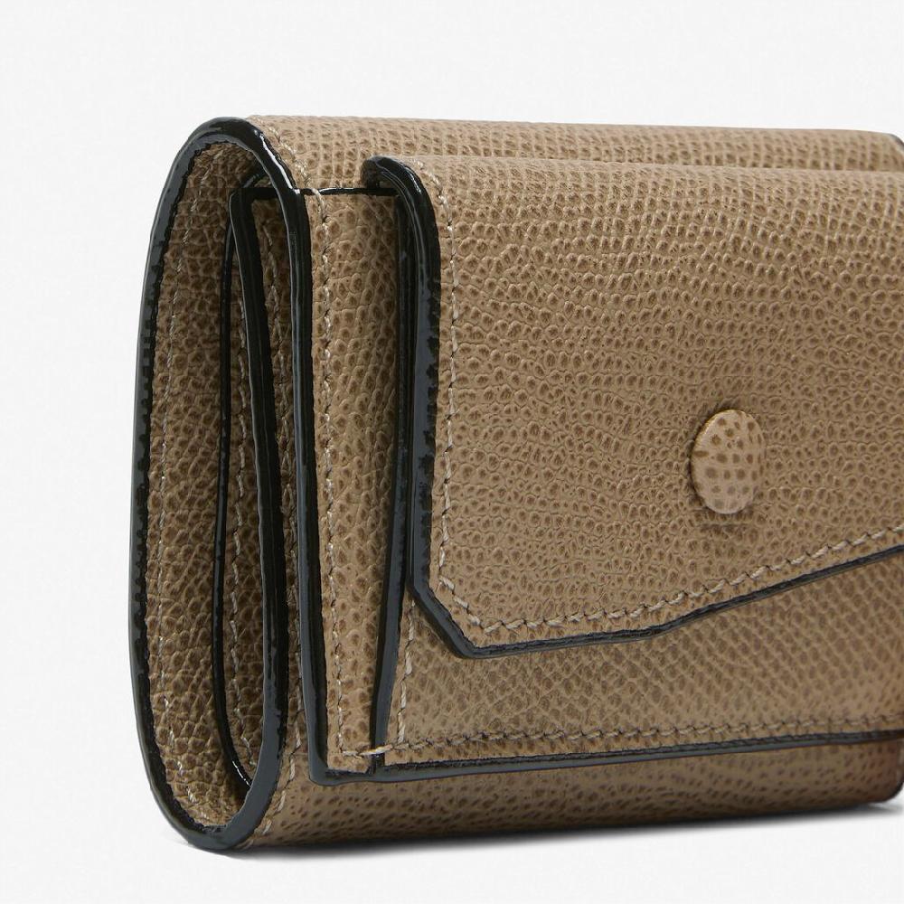 Valextra Portafoglio Bifold in Pelle Marrone Tortora | Valextra Vendita