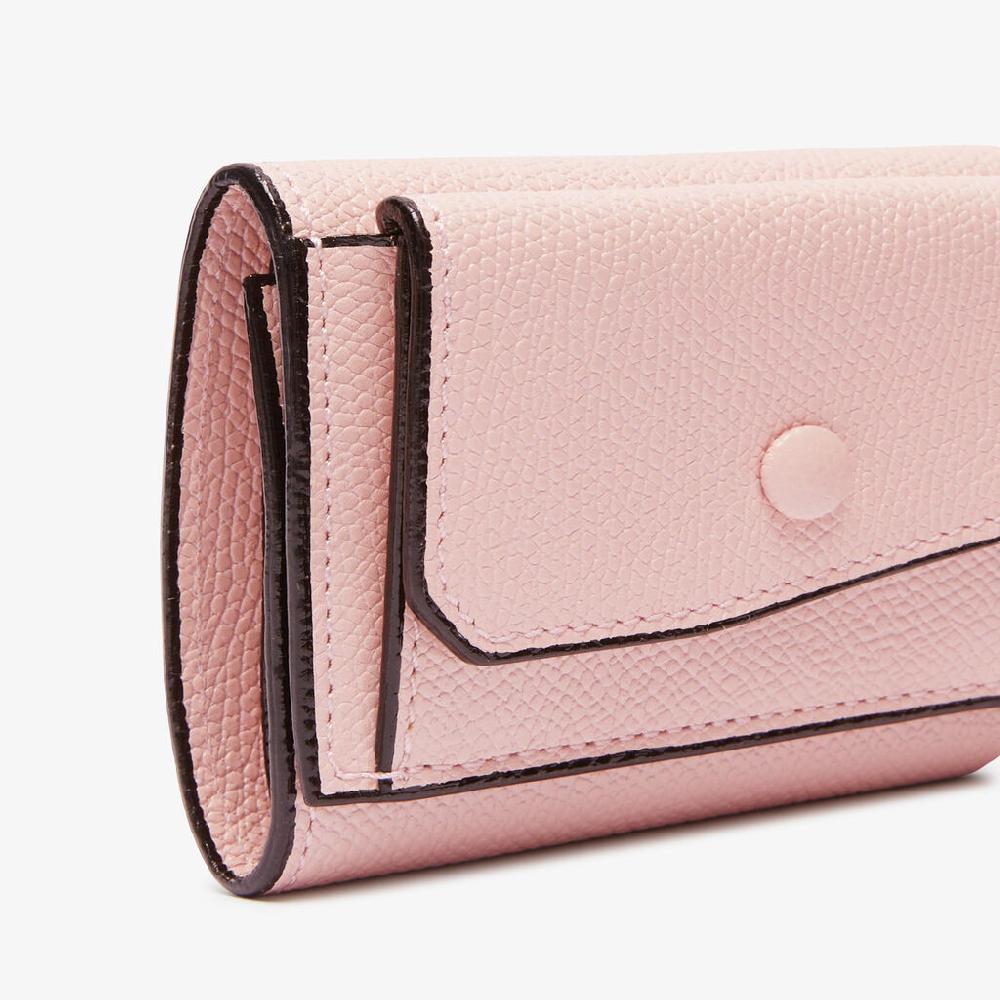 Valextra Portafoglio piccolo con portamonete in Pelle Rosa | Valextra Spedizione Gratuita