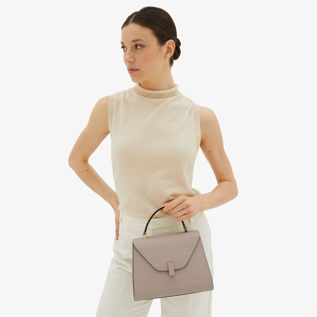 Valextra Borsa a mano da Donna in Pelle Rosa Nude | Valextra Iside Negozi Online