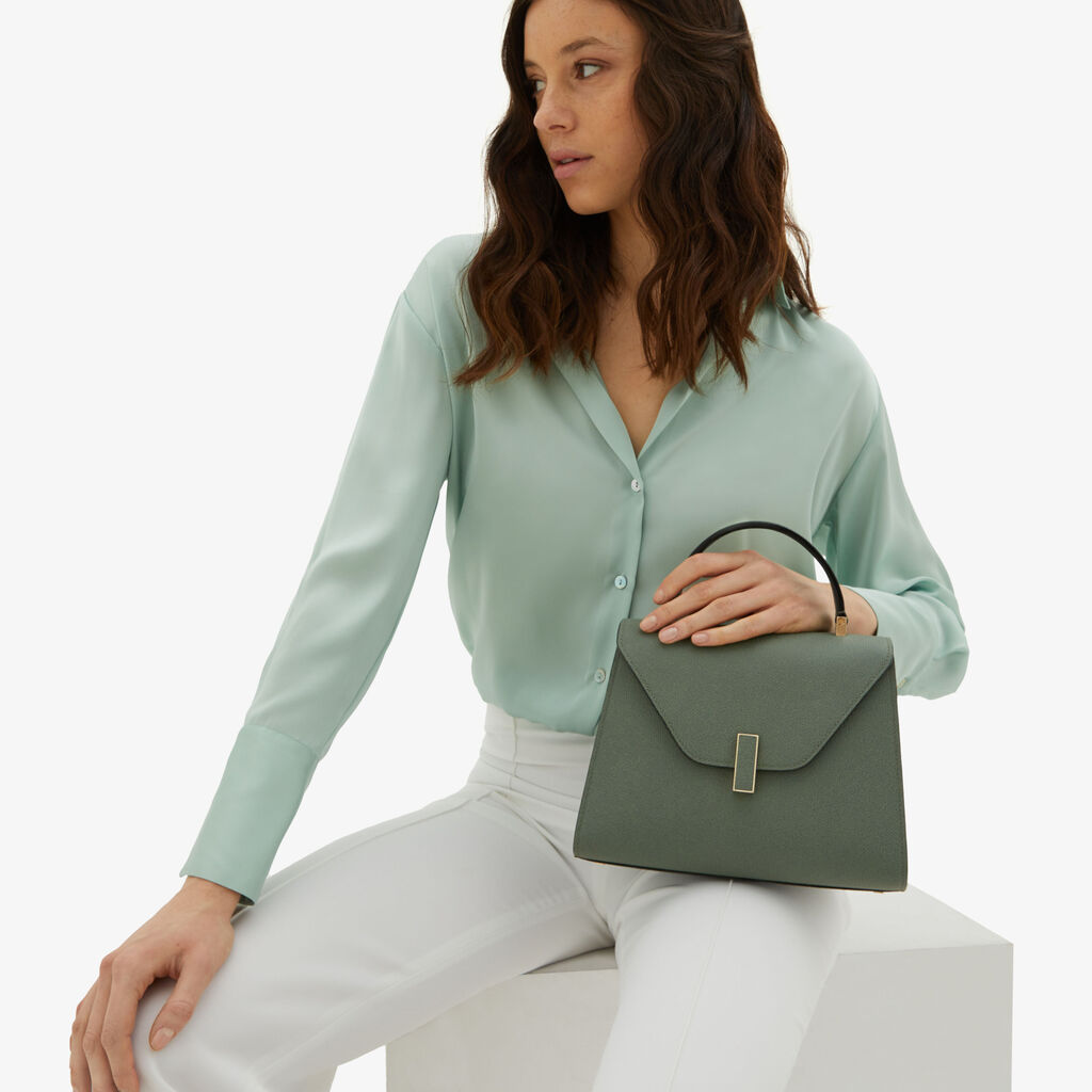 Valextra Borsa a mano da Donna in Pelle Verde di Lusso | Valextra Iside Acquista Ora