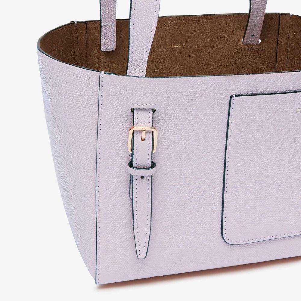 Valextra Borsa a secchiello Donna di Lusso in Pelle Lilla | Valextra Soft Sconto