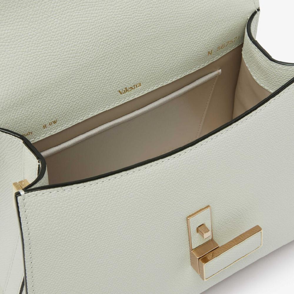 Valextra Borsetta a mano da Donna Mini in Pelle Bianca | Valextra Iside Outlet