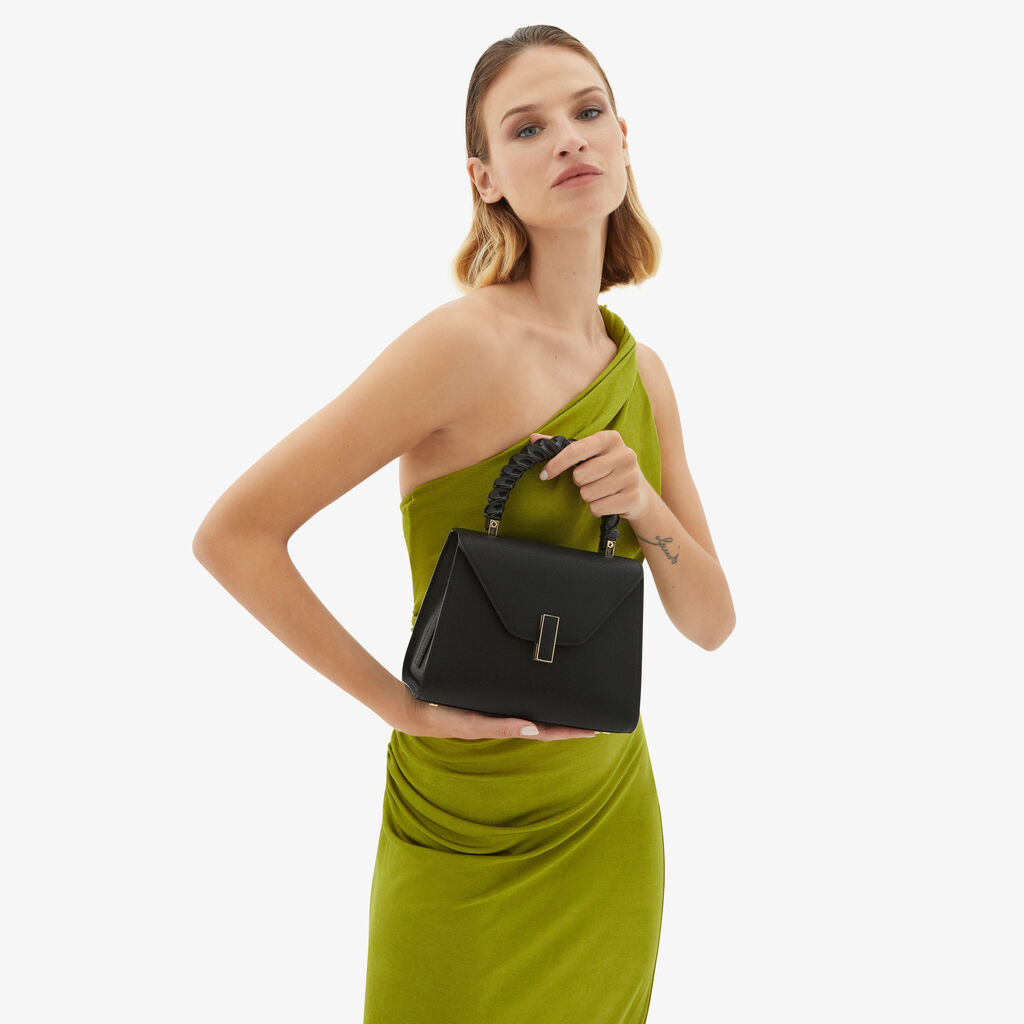 Valextra Borsa a mano da Donna Mini in Pelle rigida Nera | Valextra Iside In Vendita