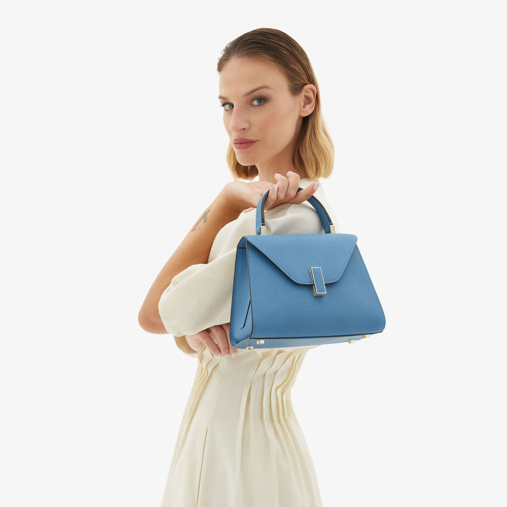 Valextra Borsa a mano da Donna Mini in Pelle Azzurra | Valextra Iside Saldi