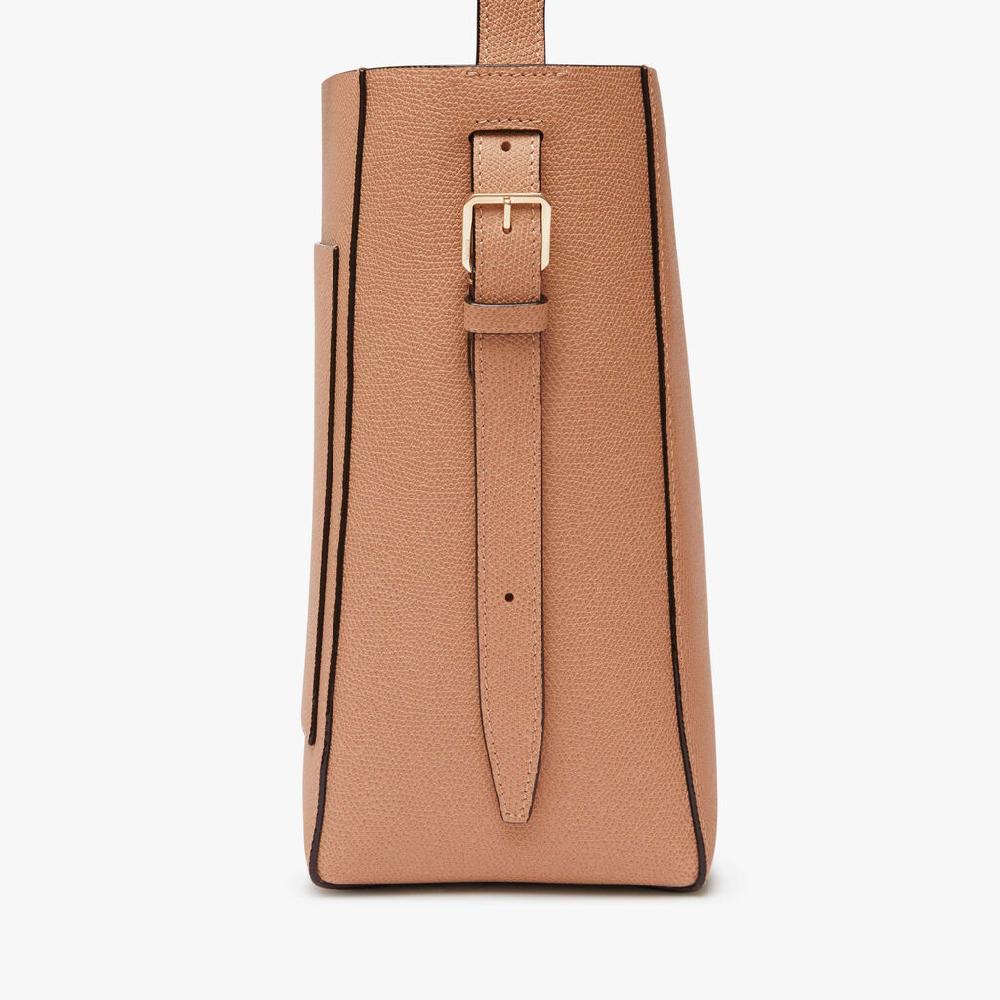 Valextra Borsa a secchiello Donna Mini in Pelle Marrone | Valextra Soft Saldi Di Fabbrica