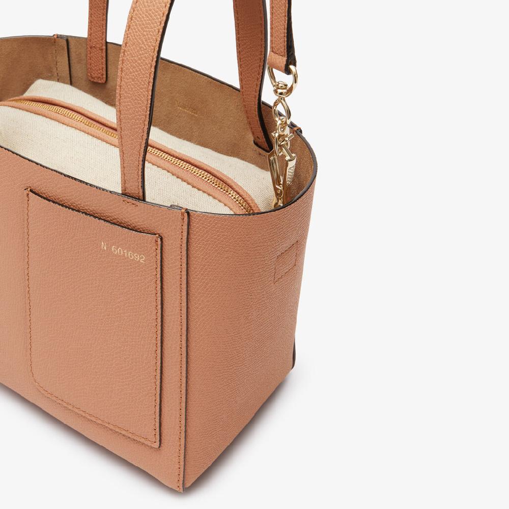 Valextra Borsa a secchiello da Donna di Lusso in Pelle Marrone | Valextra Soft Negozio