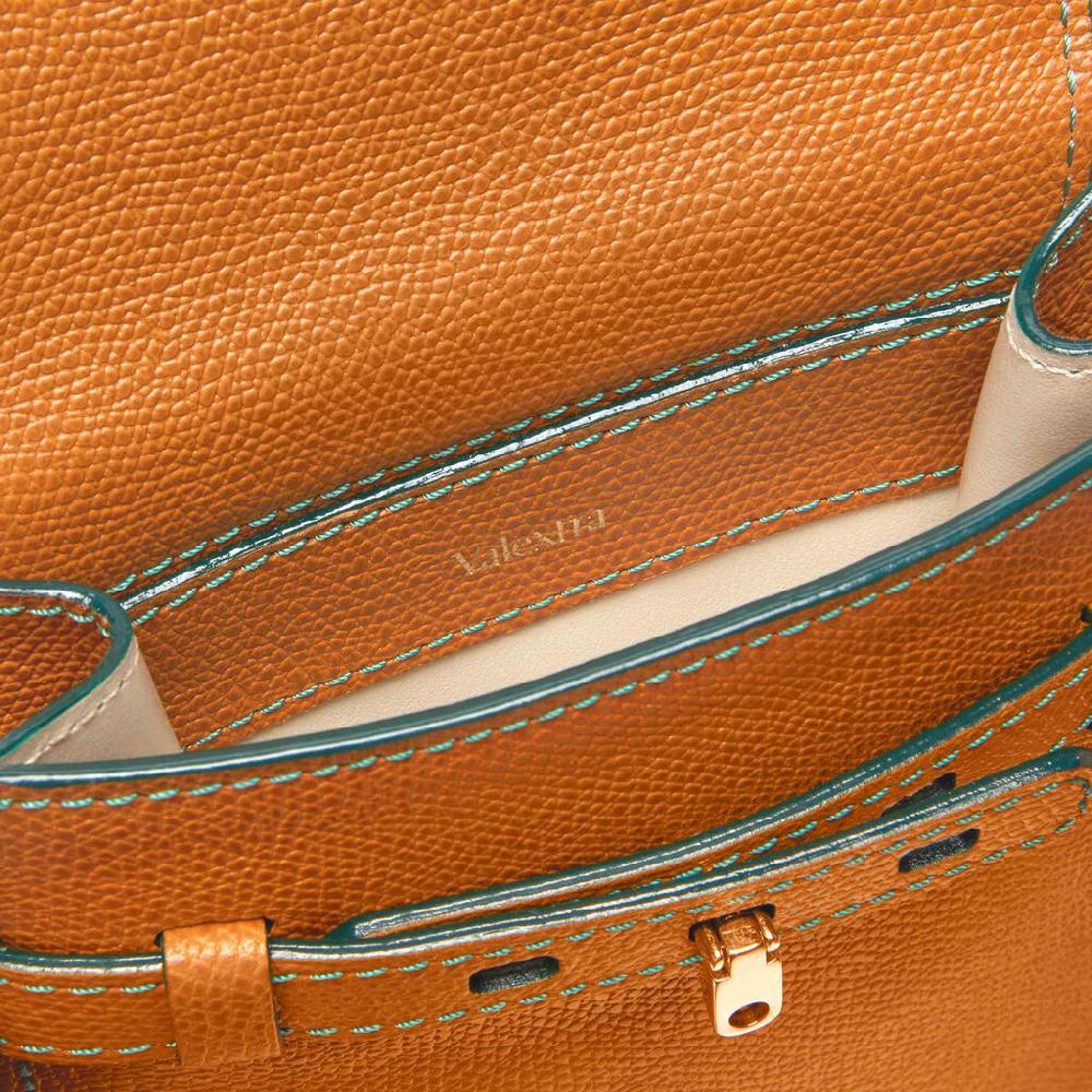 Valextra Borsa a tracolla Micro in Pelle Marrone | Valextra Brera Italy