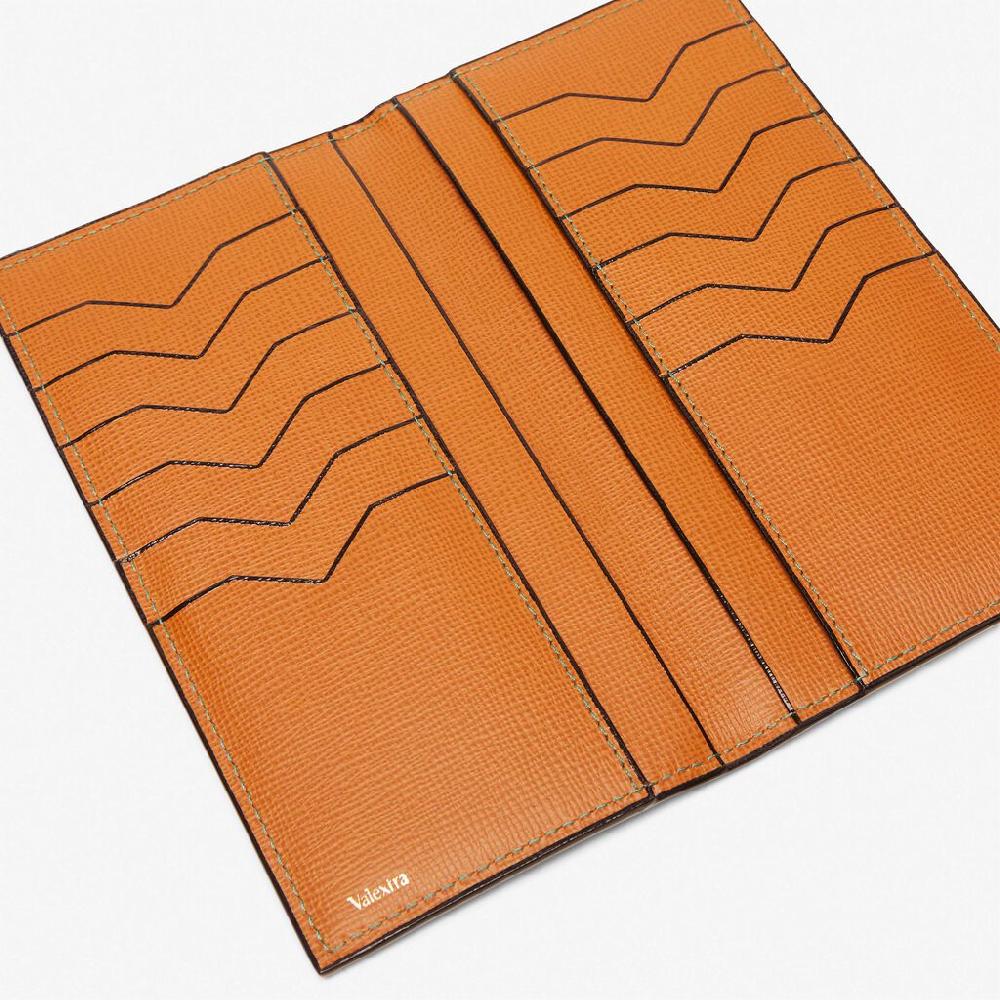 Valextra Portafoglio Bifold con tasche in Pelle Marrone | Valextra Qualità Garantita