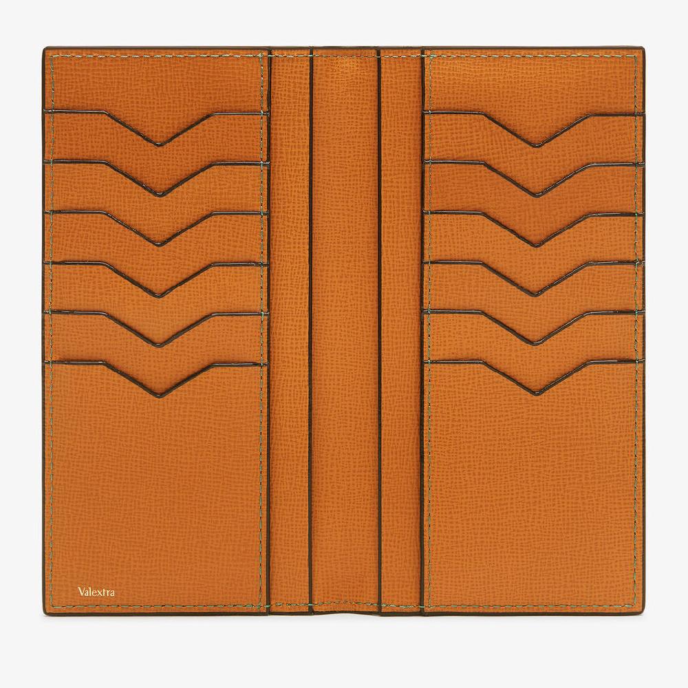 Valextra Portafoglio Bifold con tasche in Pelle Marrone | Valextra Qualità Garantita