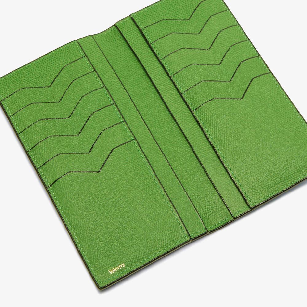 Valextra Portafoglio verticale da Donna in Pelle Verde | Valextra Negozi Online