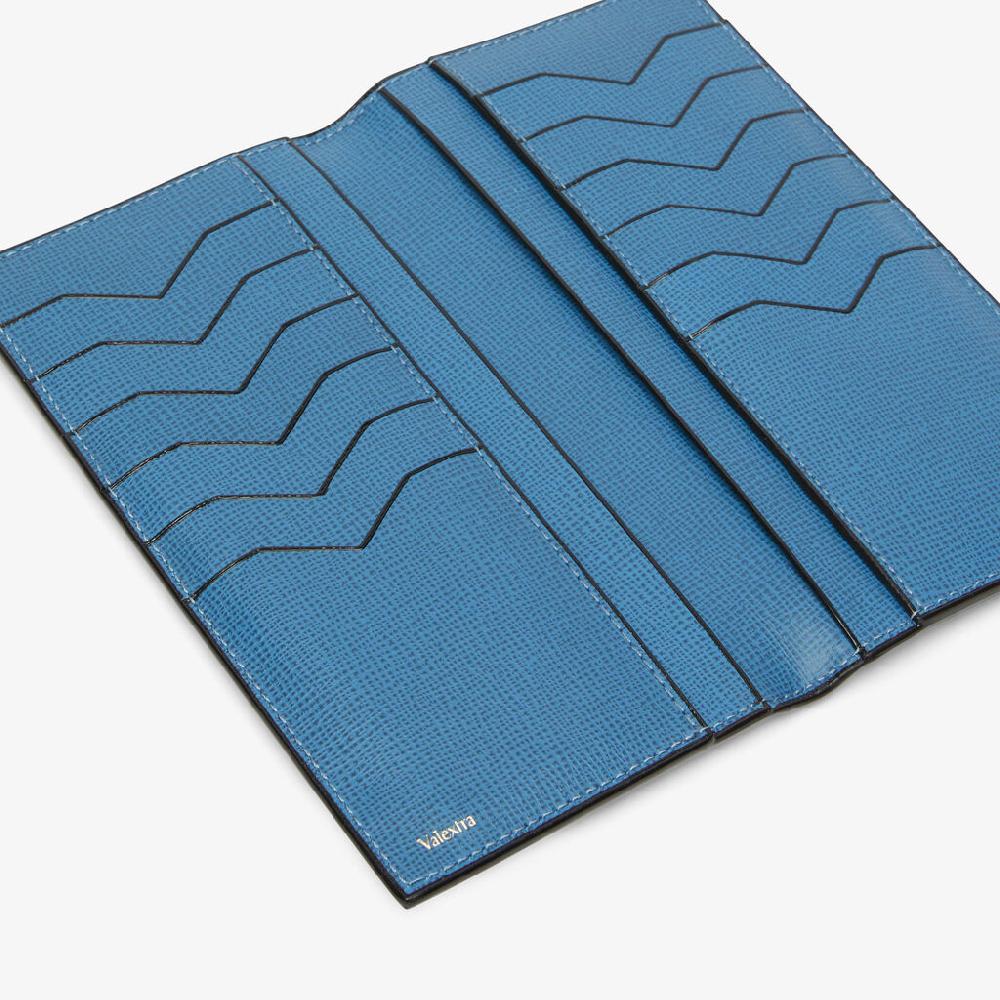 Valextra Portafoglio verticale e spazioso in Pelle Blu | Valextra Acquista Ora