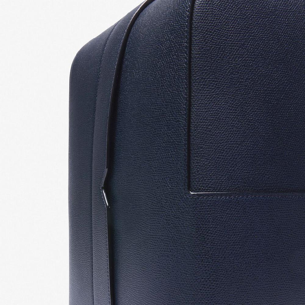 Valextra Zaino porta PC e tablet in Pelle Blu | Valextra V-Line Shopping Online