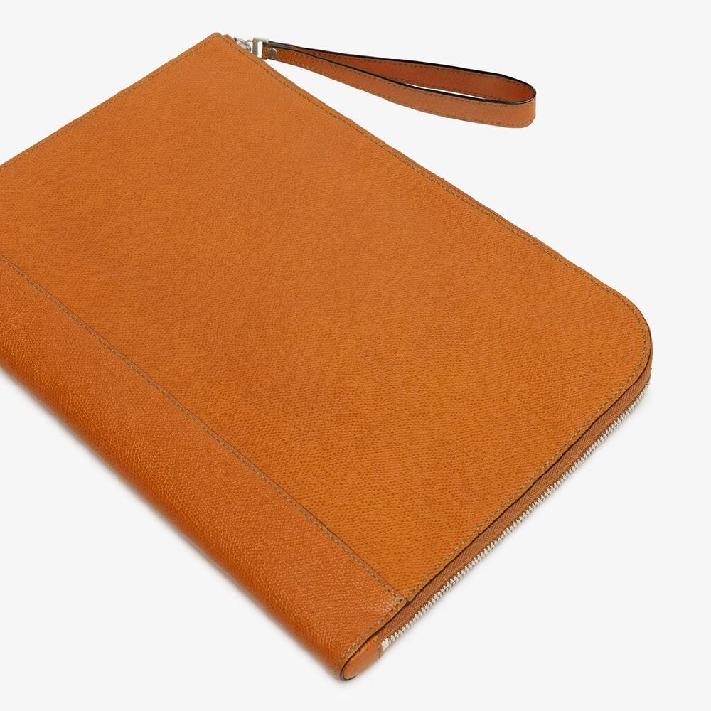 Valextra Portfolio porta pc da Uomo in Pelle Marrone | Valextra My Logo Prezzo Ridotto