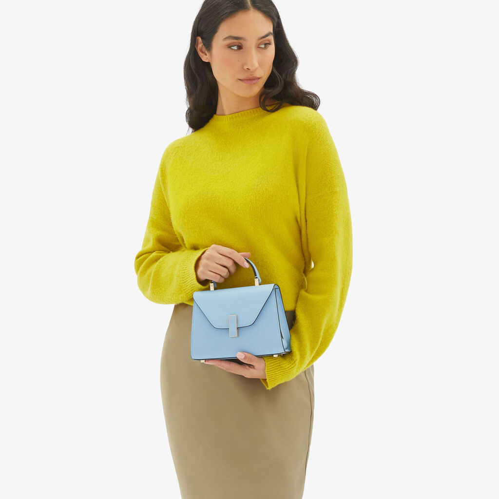 Valextra Borsa tracolla da Donna in Pelle rigida Blu | Valextra Iside Novità