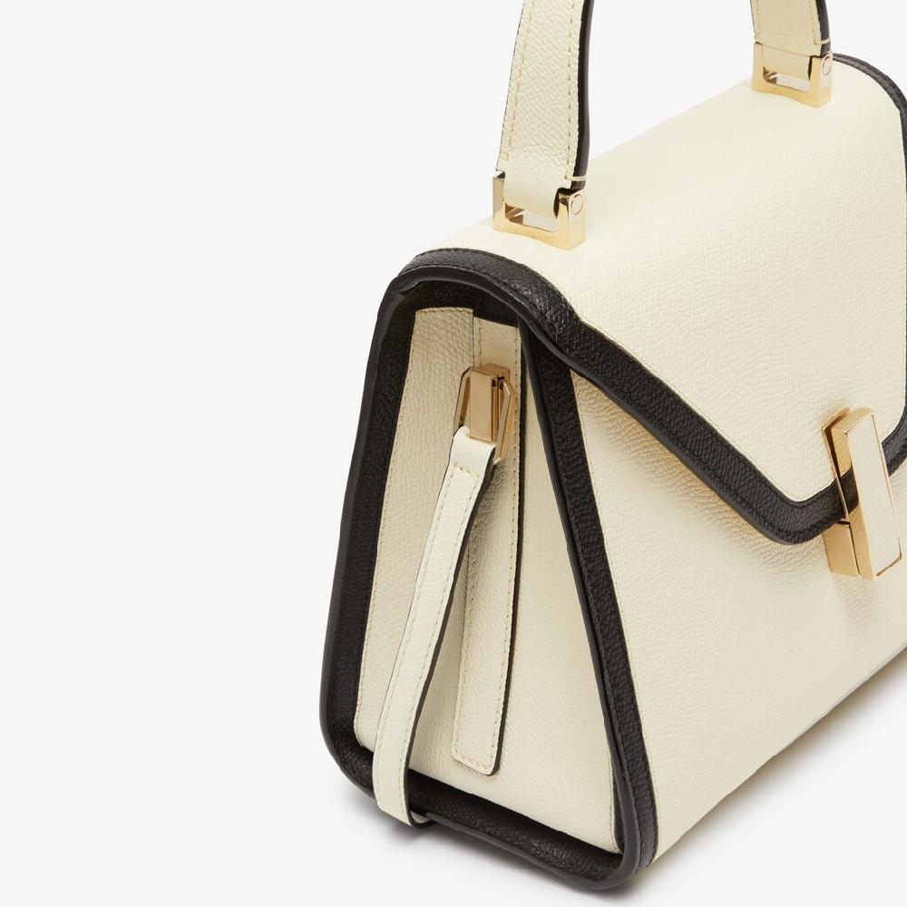 Valextra Borsa a mano Mini in Pelle Bianca | Valextra Iside Offerta