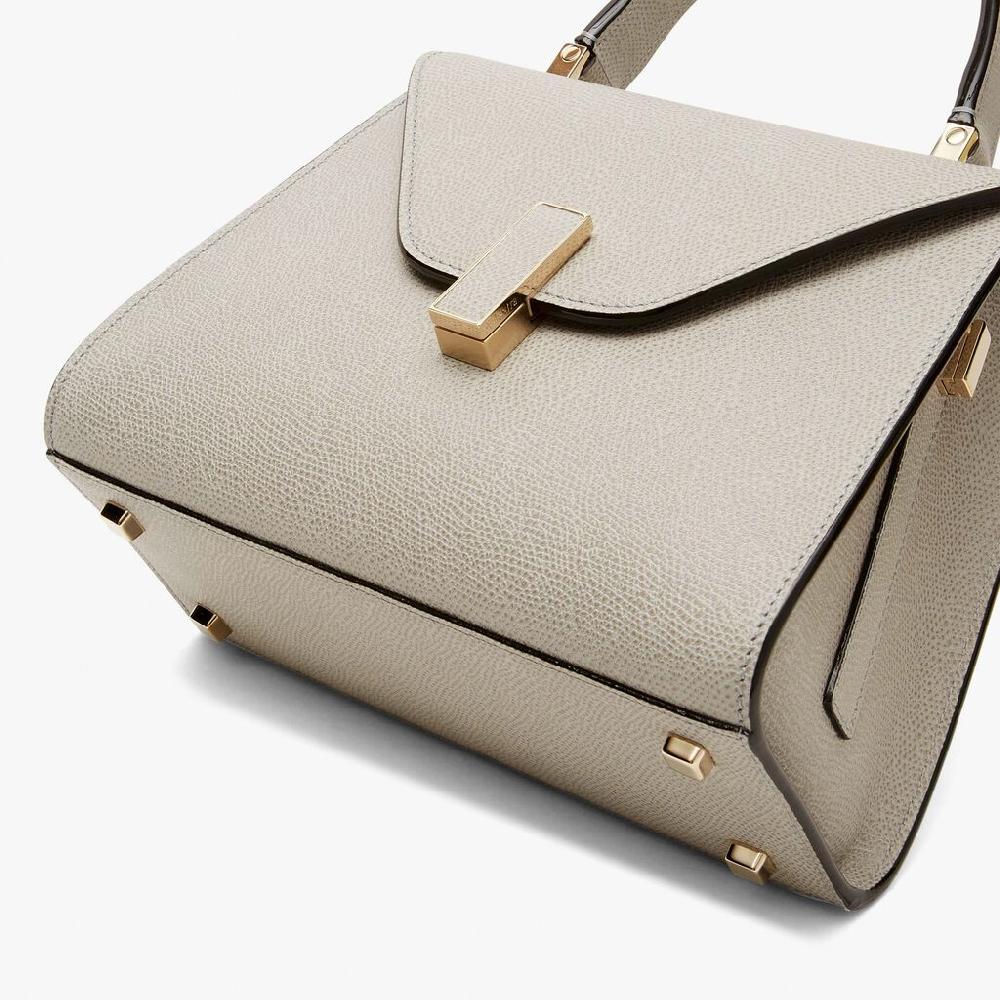 Valextra Valextra Iside: Borsa a mano Mini in Pelle Grigia Economico