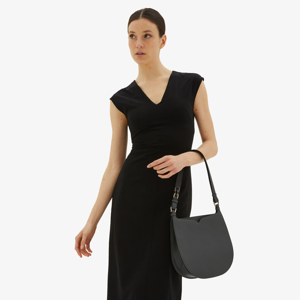 Valextra Borsa a spalla da Donna in Pelle Grigia | Valextra Hobo Saldi