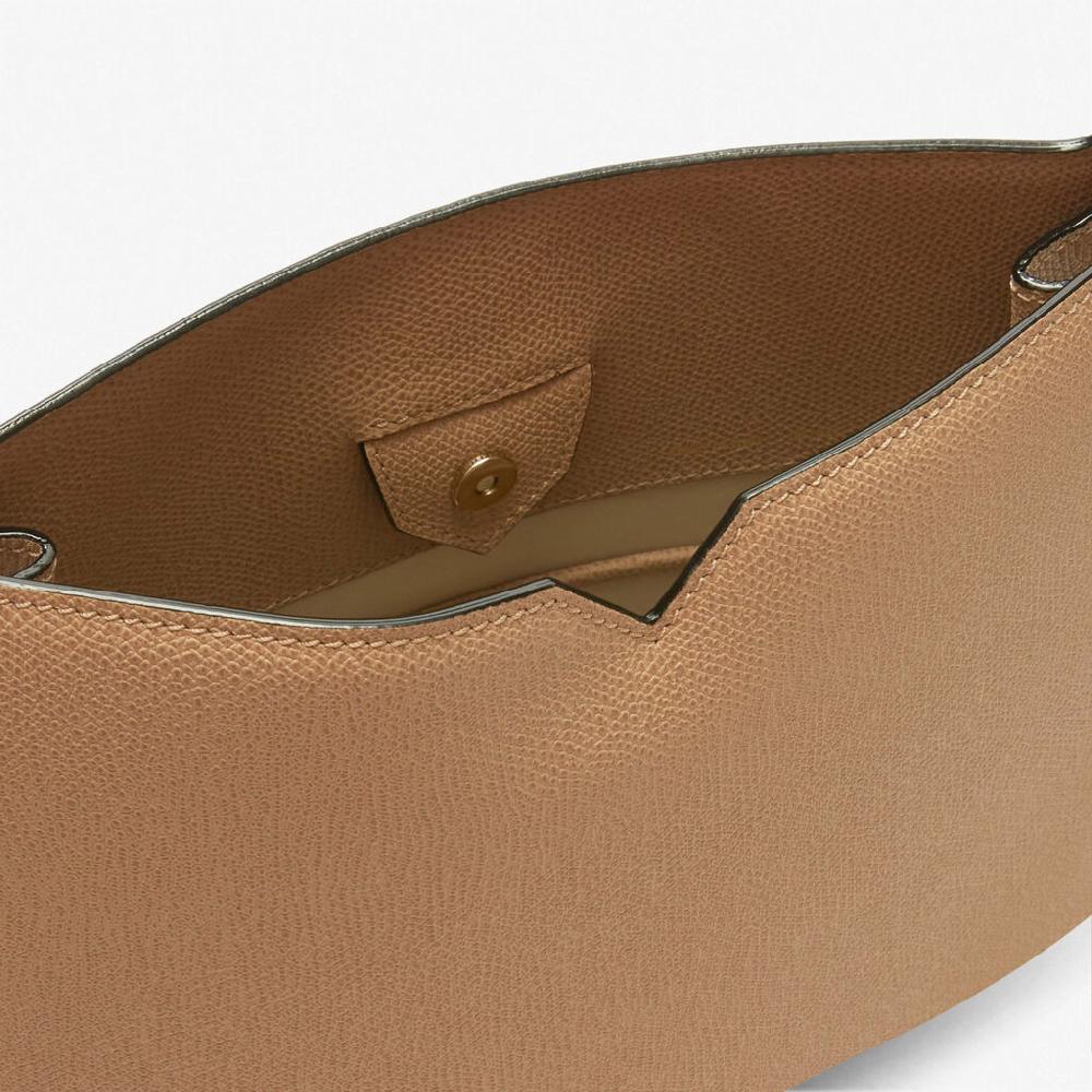Valextra Borsetta a spalla Weekend in Pelle Beige | Valextra Hobo Offerte