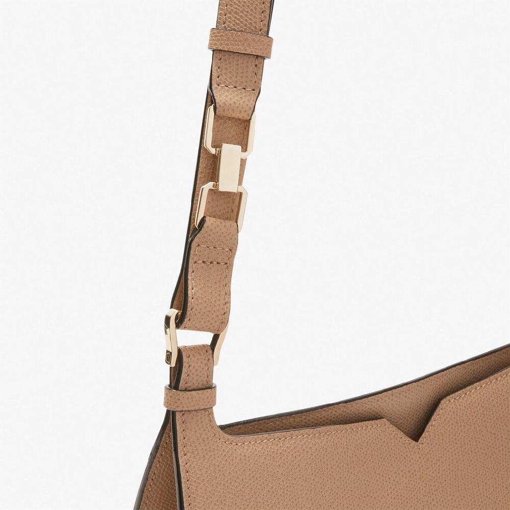 Valextra Borsetta a spalla Weekend in Pelle Beige | Valextra Hobo Offerte