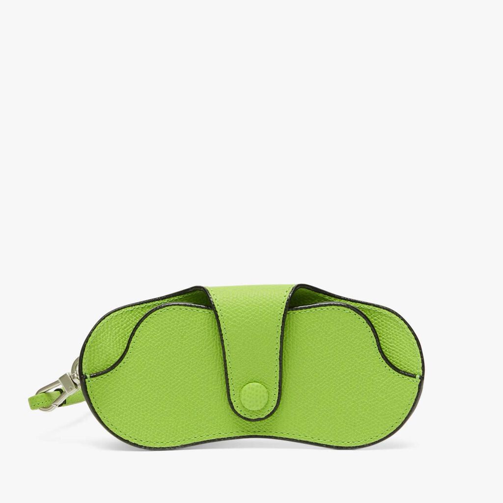 Valextra Custodia occhiali da Donna in Pelle Verde di Lusso | Valextra Nuova