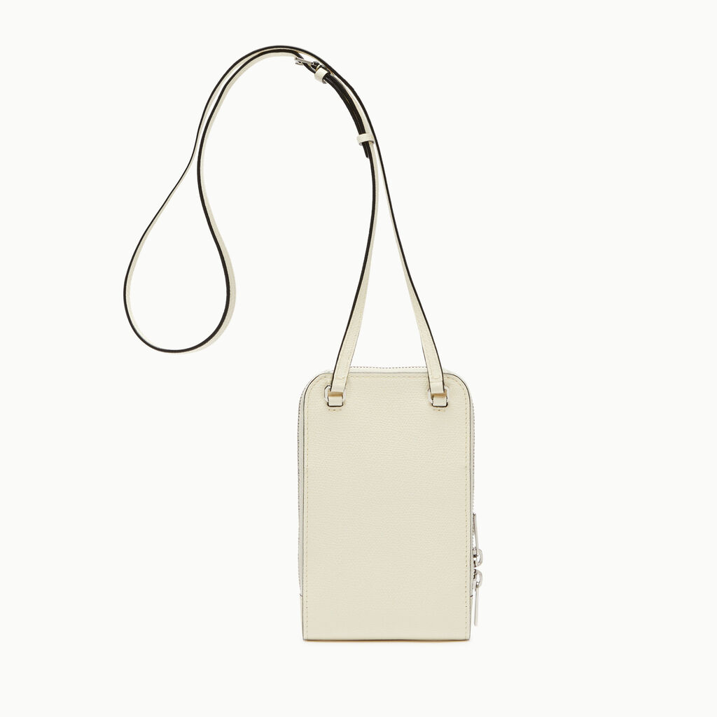 Valextra Porta telefono da Donna in Pelle Bianca | Valextra Pocket 2025
