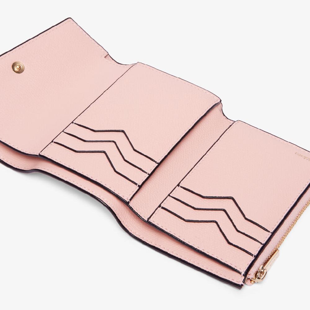 Valextra Portafoglio piccolo da Donna in Pelle Rosa | Valextra Pocket Qualità