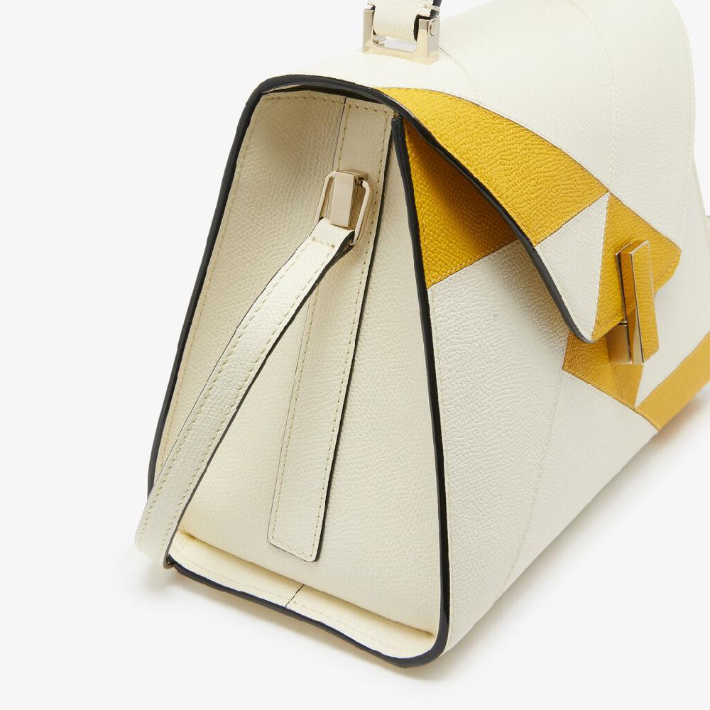 Valextra Borsa a mano da Donna Bianca e Gialla | Valextra Iside Negozi Online
