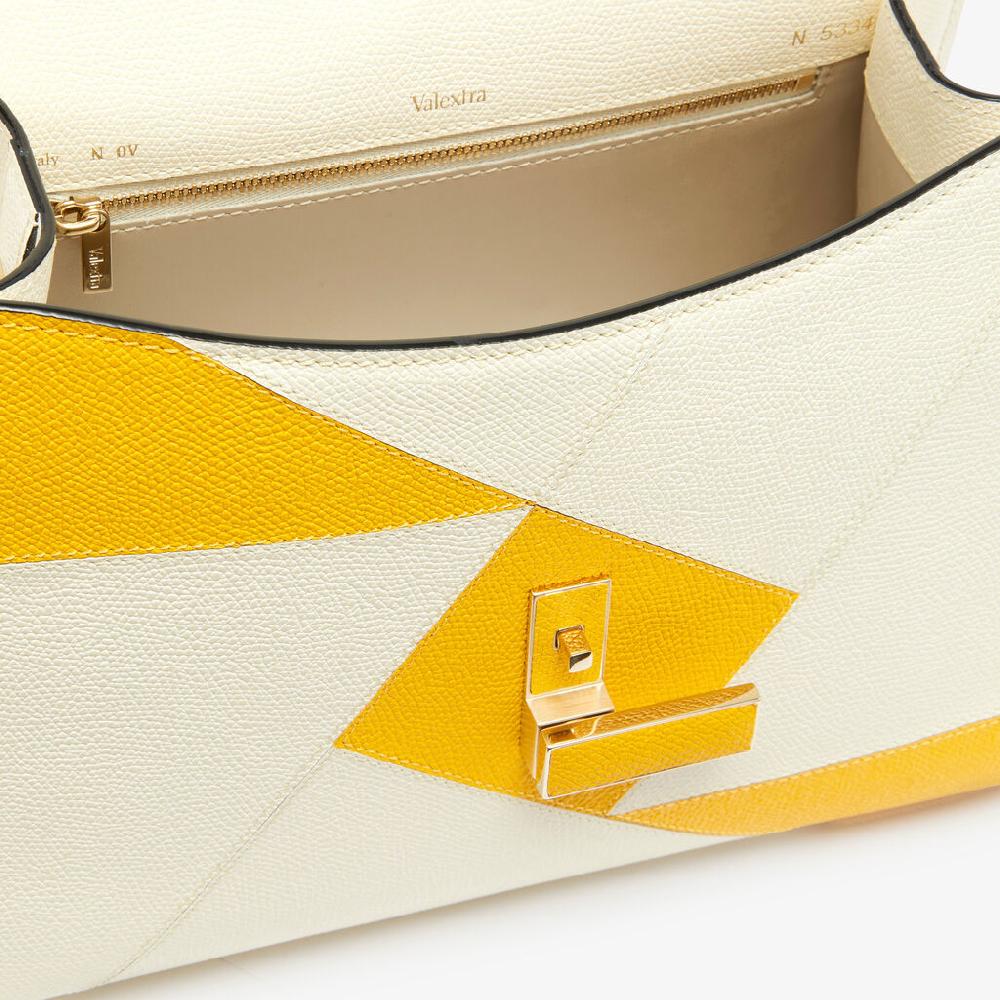 Valextra Borsa a mano da Donna Bianca e Gialla | Valextra Iside Negozi Online