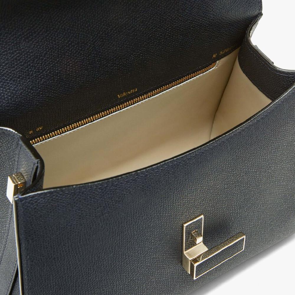 Valextra Borsa a mano Media in Pelle Blu Ottanio | Valextra Iside Acquista Ora