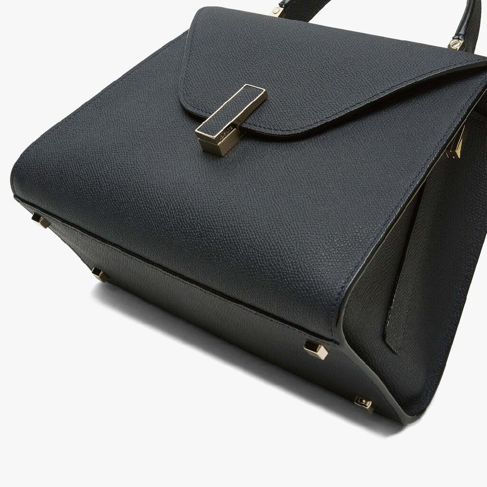 Valextra Borsa a mano Media in Pelle Blu Ottanio | Valextra Iside Acquista Ora