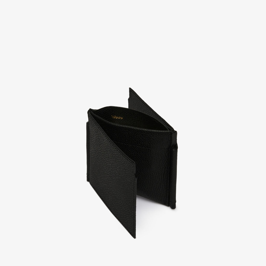 Valextra Portafoglio con fermasoldi trifold in Pelle Nera | Valextra Affare Del Giorno