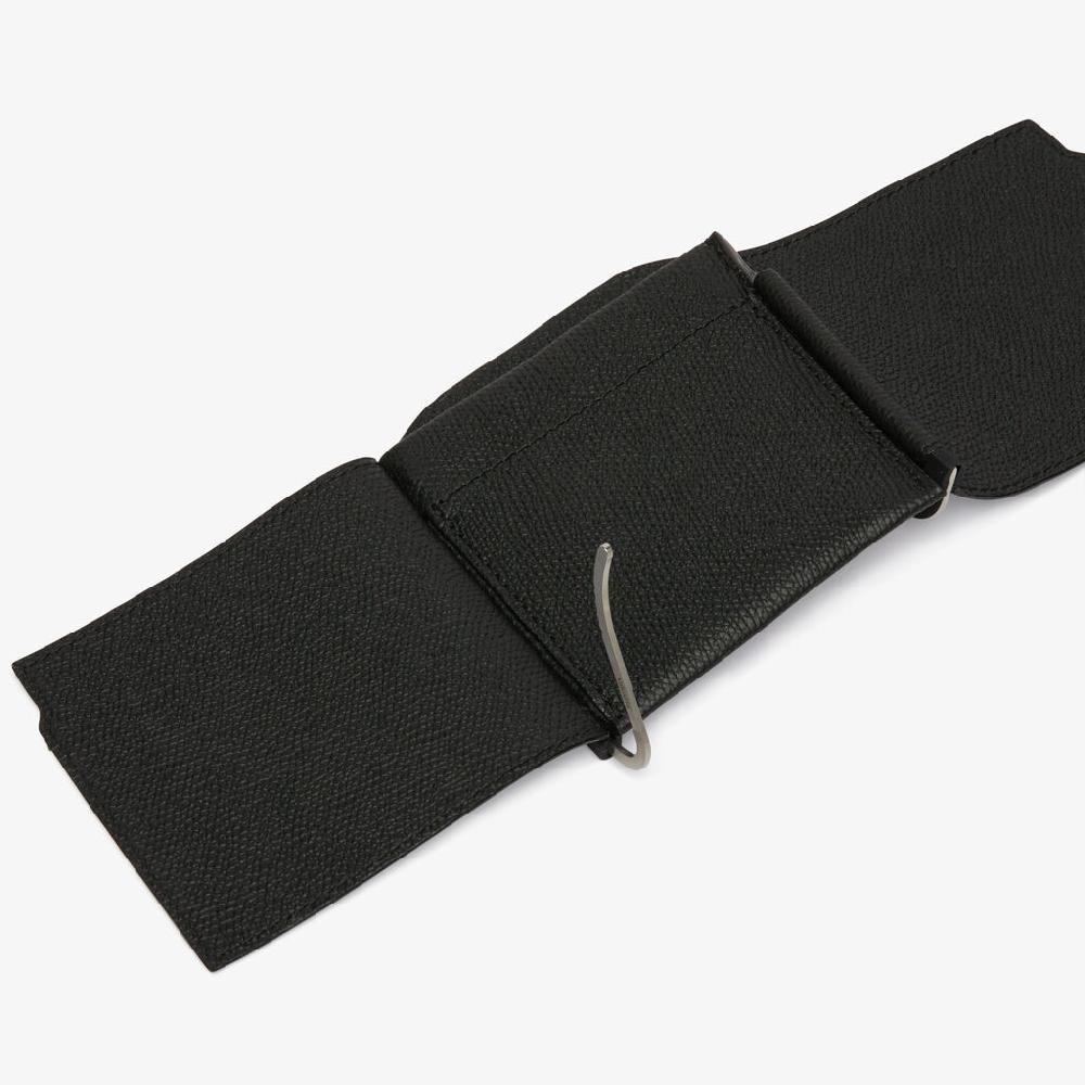 Valextra Portafoglio con fermasoldi trifold in Pelle Nera | Valextra Affare Del Giorno
