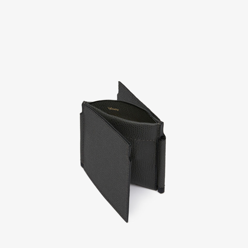 Valextra Portafoglio con fermasoldi trifold in Pelle Grigia | Valextra Sottocosto