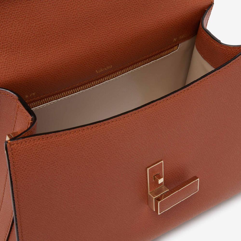 Valextra Borsa a mano da Donna Media in Pelle Marrone | Valextra Iside Vendita Calda