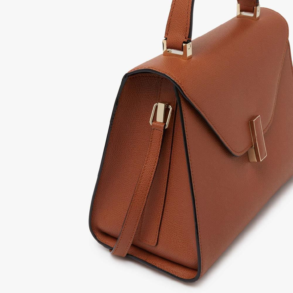 Valextra Borsa a mano da Donna Media in Pelle Marrone | Valextra Iside Vendita Calda