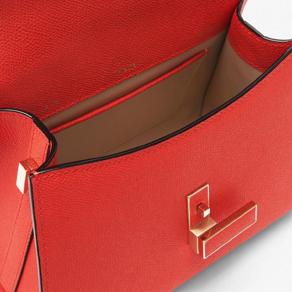 Valextra Borsa a mano Mini in Pelle Rossa Papavero | Valextra Iside Negozio