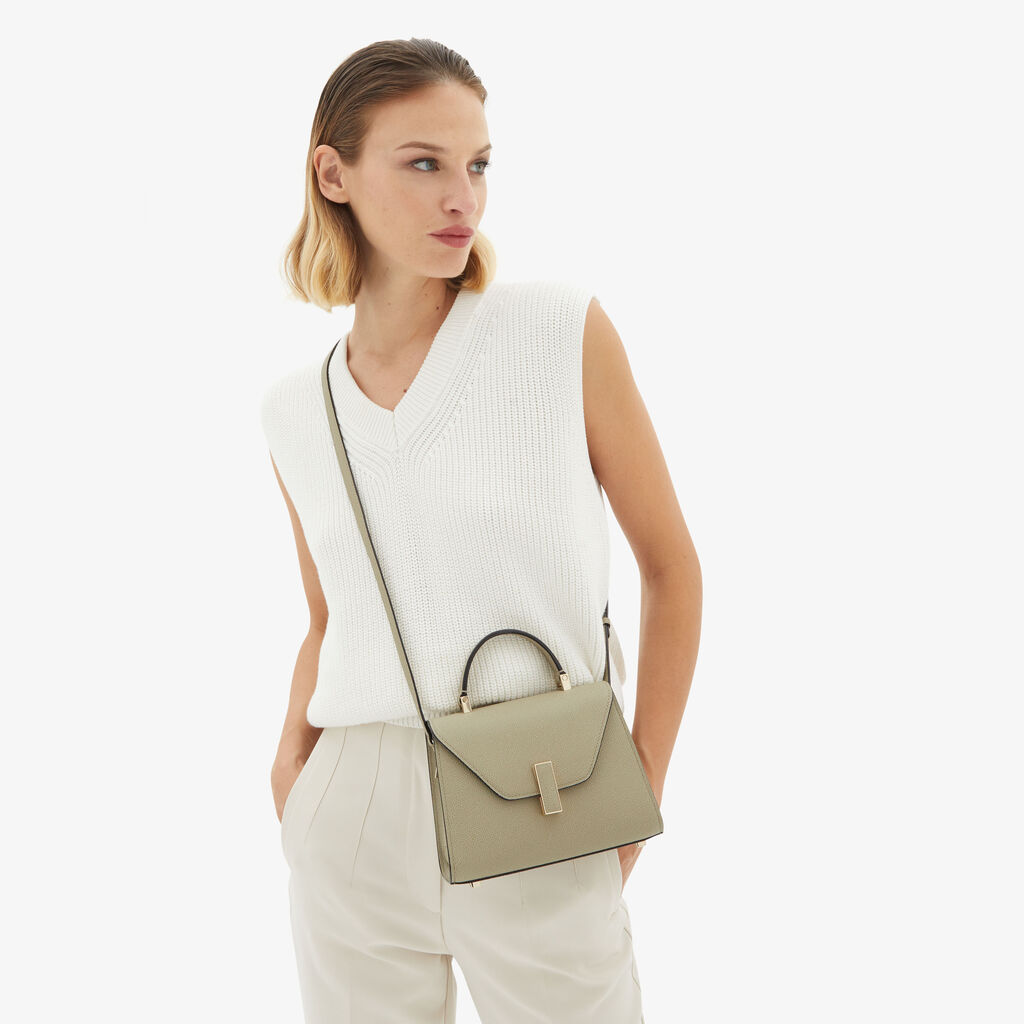 Valextra Borsetta a mano da Donna in Pelle rigida Verde tundra | Valextra Iside In Saldo